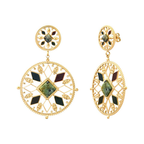 Boucles d'oreilles dorées