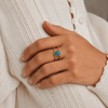 Bague Panarea – Bleu ciel – Vue portée
