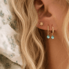 Boucles d'oreilles Sorrente – Vert d'eau – Vue portée