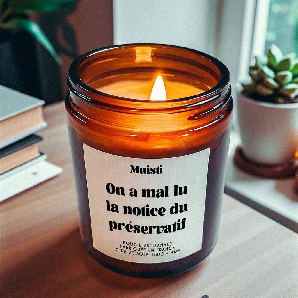 Bougie annonce grossesse - On a mal lu la notice du préservatif
