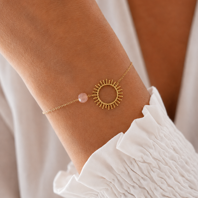 Bracelet Capri – Rose – Vue portée