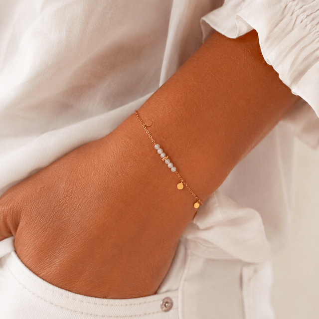 Bracelet Marina – Rose poudré – Vue portée