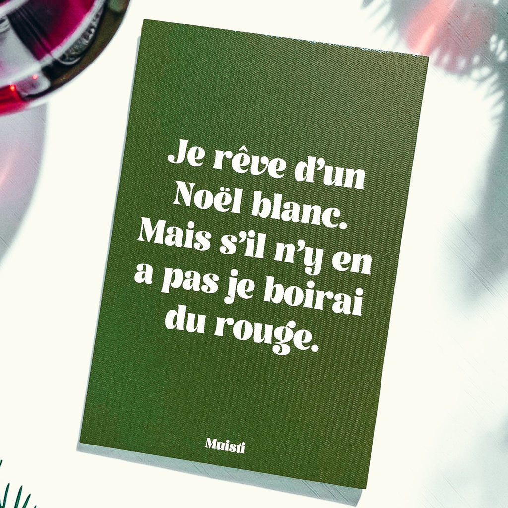 Carte postale message - Je rêve d'un Noël blanc